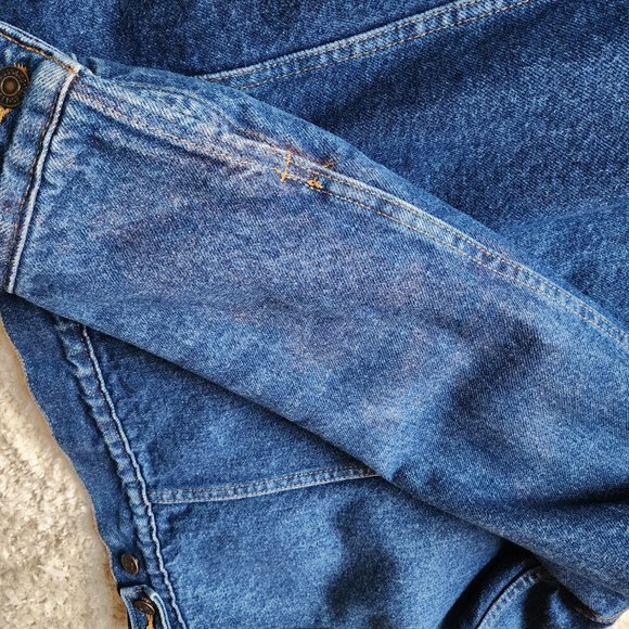 Vintage 90's Blanket Lined Levis Strauss Trucker Jacket 46L - Picture 8 of 12